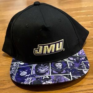 Marvel | JMU James Madison University Black & Purple Snap Back Hat OS One Size